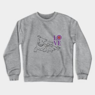 LOVE Cat and Dog Crewneck Sweatshirt